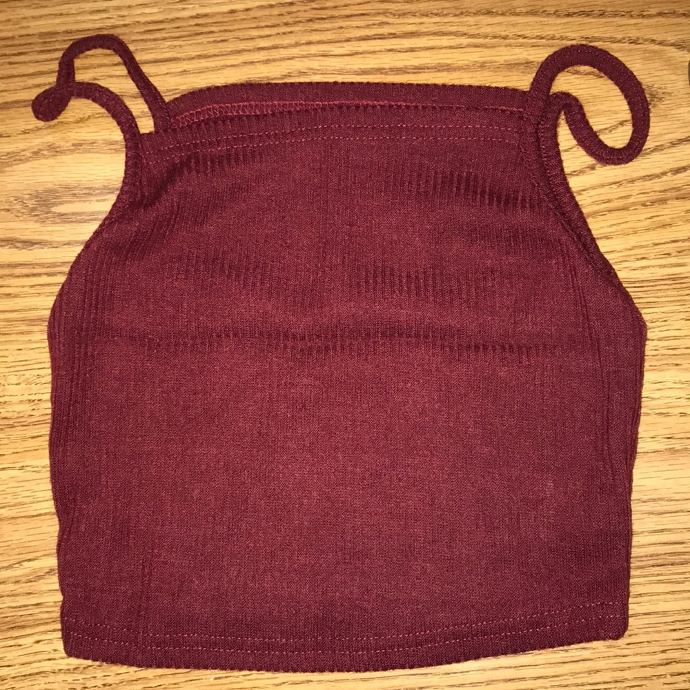 Crimson/Maroon Crop Top